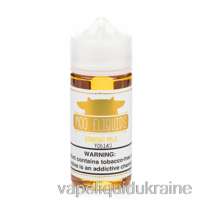 Vape Liquid Ukraine Banana Milk - MOO E-Liquids - 100mL 0mg